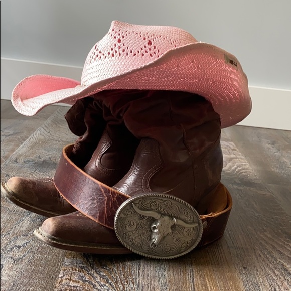Brave belt with attached belt buckle